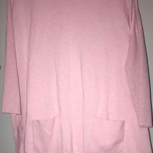 Lily Pulitzer pink sweater with front pockets